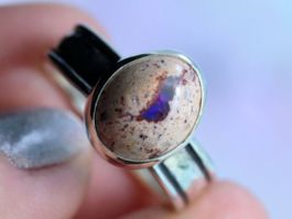 SALE! AMETHYRA Opalring · Silber 925 · Unikat · Grösse EU 58