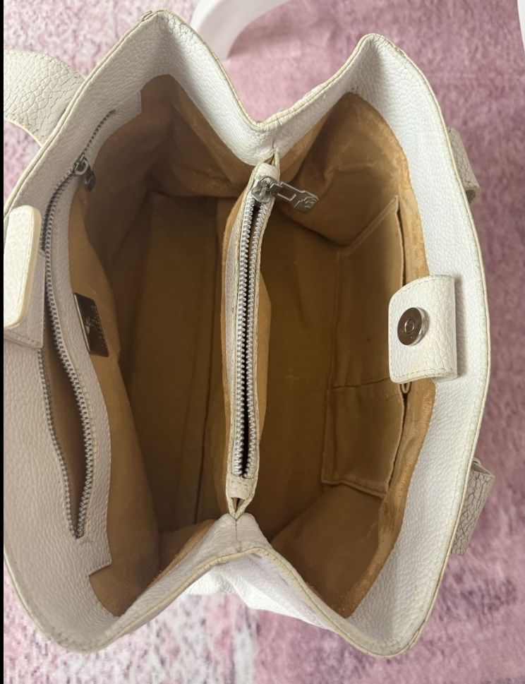 Maison Mollerus Borse da donna: Maison Mollerus weisse Ledertasche – Usato da Lax venduto da Napili 2