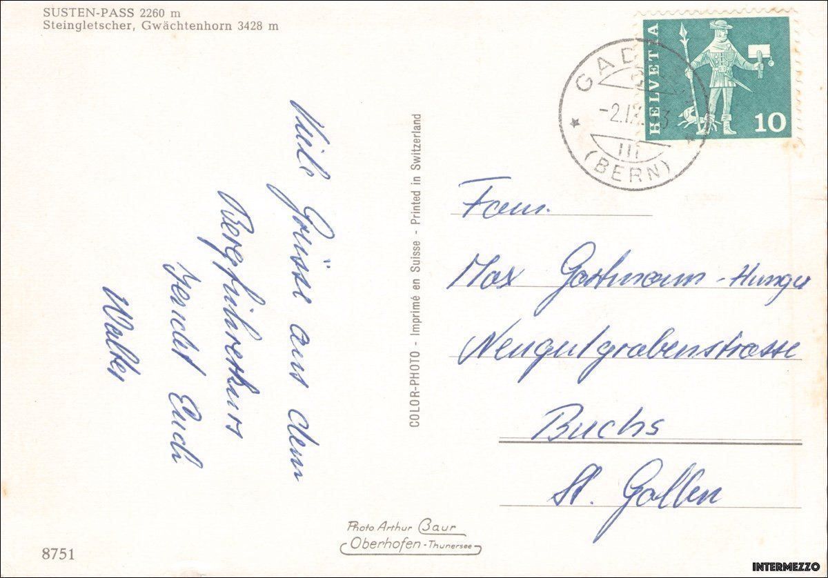 Cartoline postali: Susten // Bus VW Käfer Susten-Pass – Usato da Basel venduto da intermezzo12 1