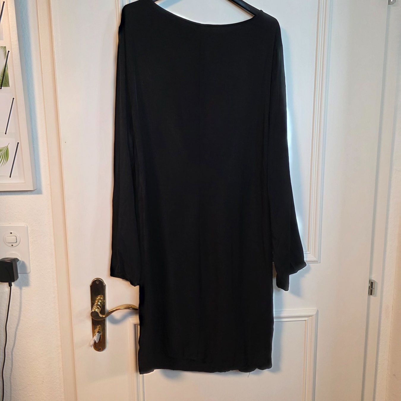 Vestiti: Elegantes schwarzes Kleid Drapierung Gr. L – Usato da Wald ZH venduto da CapLux 4