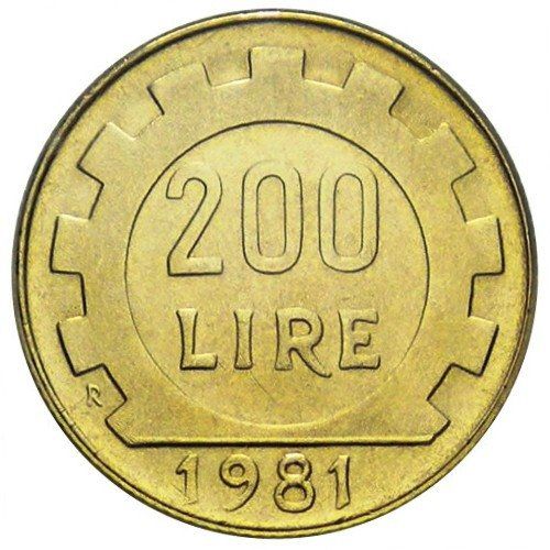 Alle Münzen: 200 Lire Italien 1981 – Gebraucht aus Kriens von TSCH1