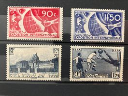 Frankreich 1937/38, Mi 332-33, 422+427, **, 110.--