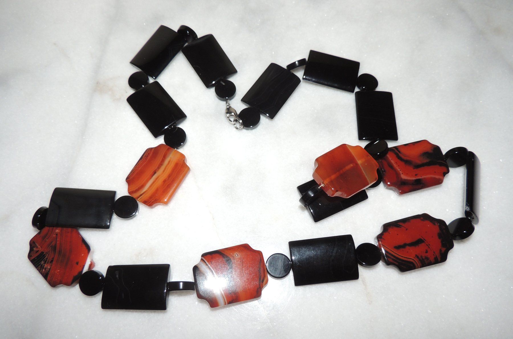 Ketten: EXKLUSIVE KETTE "STATEMENT" ONYX JASPIS 253 G 90 CM NEU – Neu (gemäss Beschreibung) aus Au ZH von FashionConsultant 4