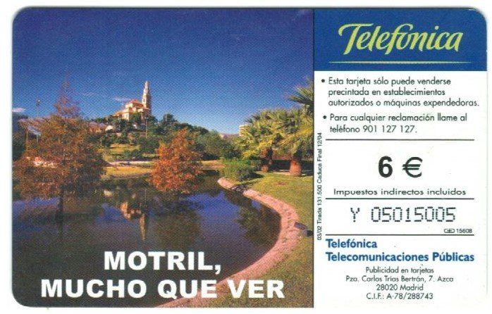 Telefon- & Taxkarten: Telefonkarte Spanien Golf Granada – Gebraucht aus Zürich von tol_b7c7 1