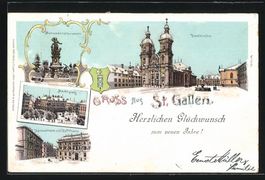 Winter-Lithographie St. Gallen, Monument
