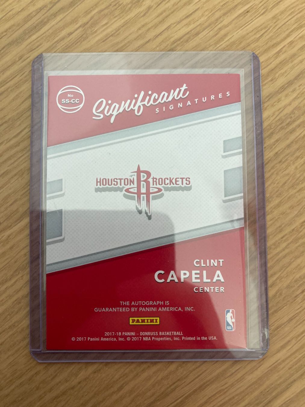 Panini Sammelbilder & Trading cards: Panini Donruss NBA 2017-18 - Clint Capela Auto – Gebraucht aus La Tour-de-Peilz von Tyalos_Cards 1