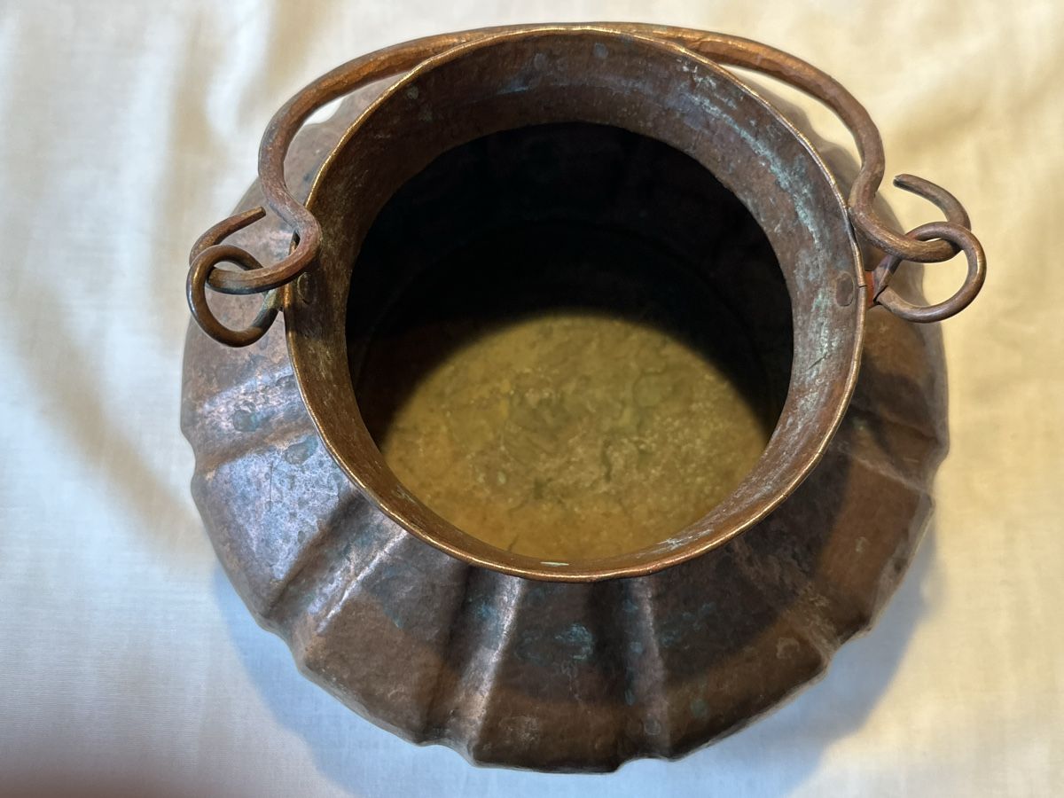 Blumentöpfe: Rustikaler Kupfertopf, Kessel mit Henkel, Herbstdeko. – Gebraucht aus Zürich von Chaeffeler 2