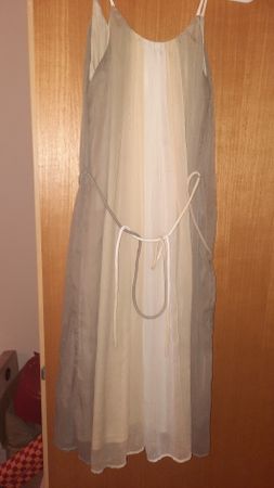 Sommerliches Kleid, Grösse S, Beige-Weiss gestreift von H&M