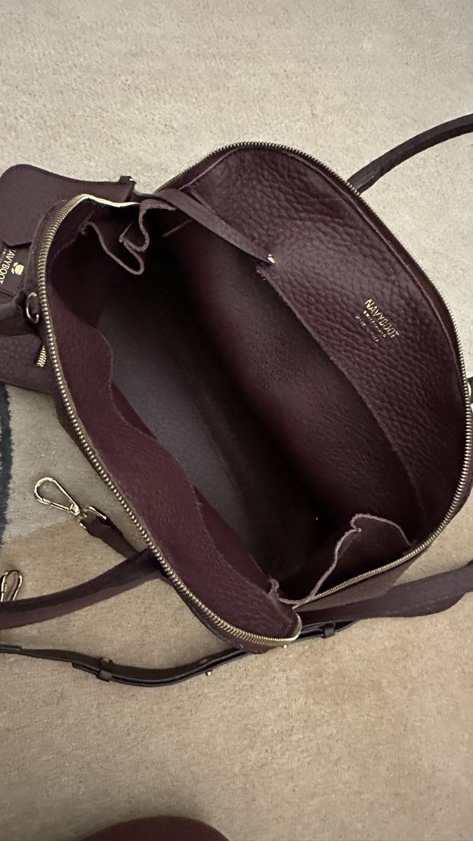 Navyboot Borse da donna: Navyboot burgundy Shopper Handtasche Leder – Usato da Winkel venduto da linhlinh 5