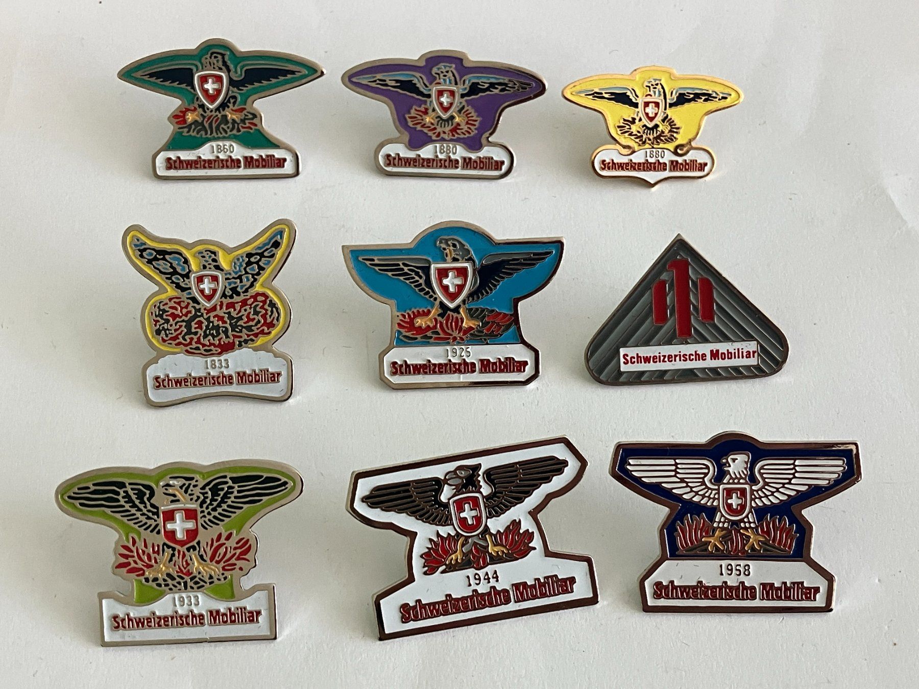 Placchette & Badge: 9 Pin Schweizerische Mobiliar Versicherungen – Usato da Basel venduto da djwwpp
