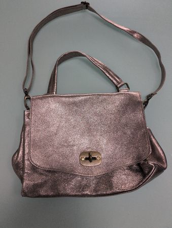 Sac à main  en cuir métallisé - État comme neuf!