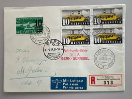 1937 Automobilpost Sondermarke Einges. ET-Brief Luftpost