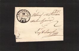 Siegel-Faltbrief m. Zwei -Kreisstempel Tägerweilen (TG)1839