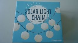 Solar Lichterkette 10 Laternen weiss neu