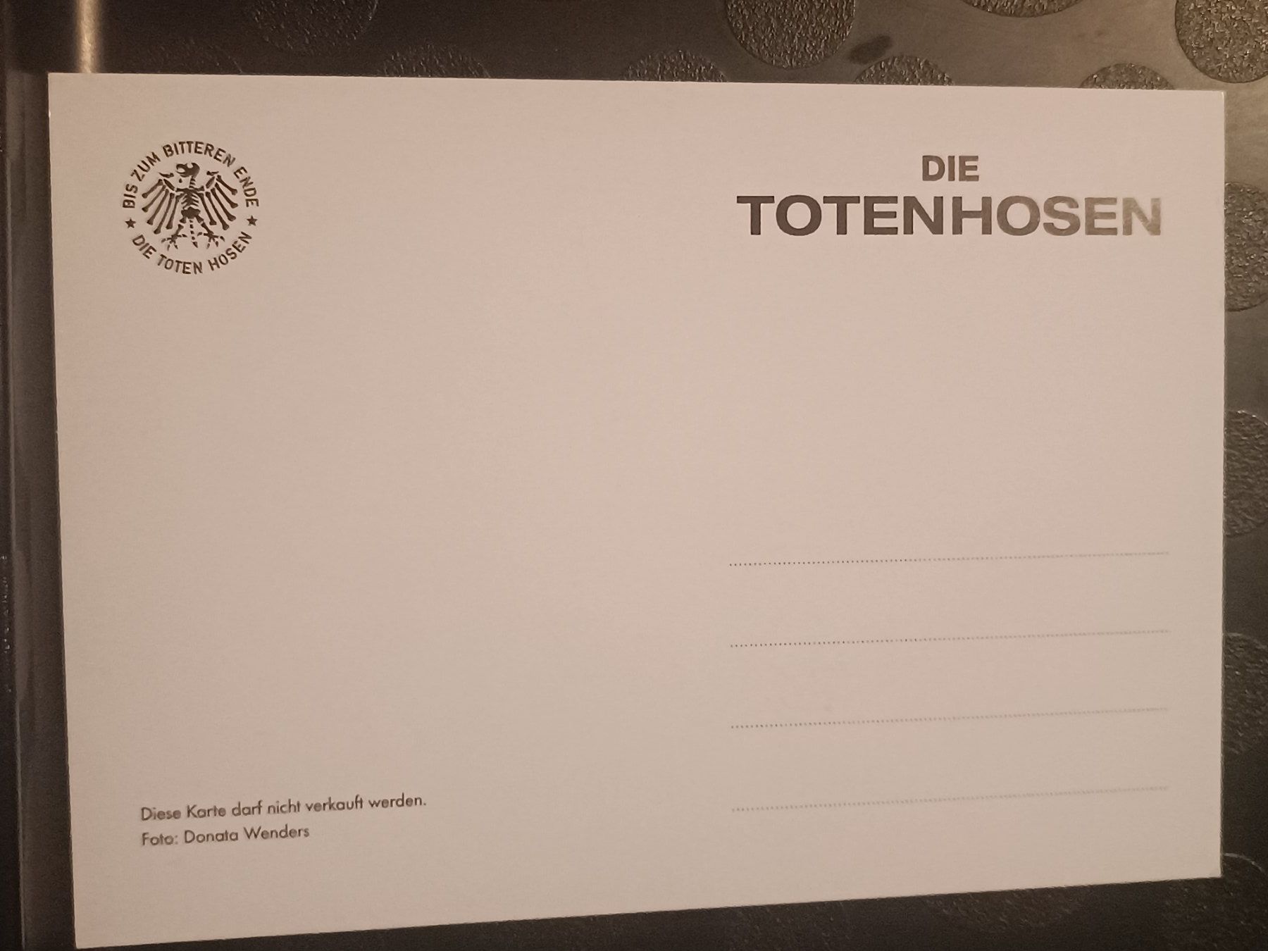 Autografi: Die Toten Hosen - handsignierte Autogrammkarte – Usato da Menziken venduto da Artographs 1
