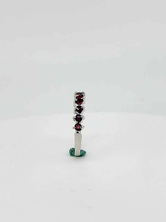 Anelli: Bague en or blanc 10K avec rubis naturels – Usato da Genève venduto da aa6_w8ml 2