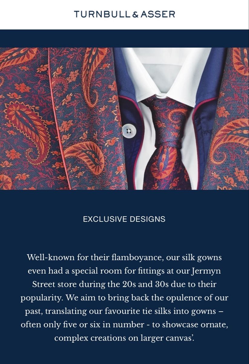 Accappatoi: Turnball & Asser silk robe – Nuovo (secondo la descrizione) da Lausanne venduto da NYC67 9