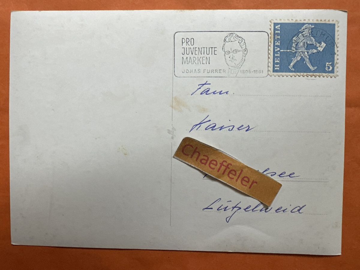 Ansichtskarten: Kuhherde, Grüsse aus...Mulchlingen / Eidberg – Gebraucht aus Zürich von Chaeffeler 1