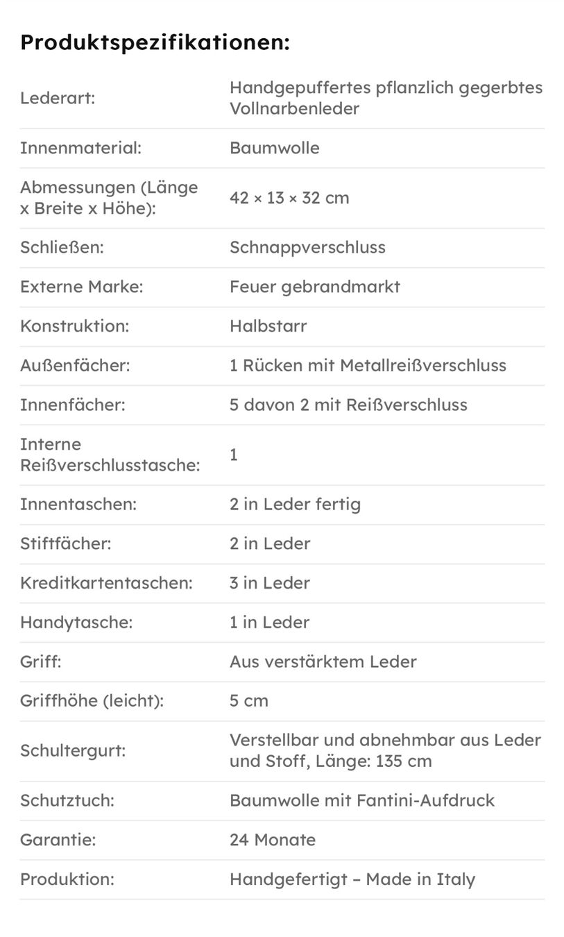 Valigie & Borse: Aktentasche aus Leder Nyse – Nuovo e nell'imballaggio originale da Wittenbach venduto da bes_k8vr 8
