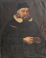 Antikes Ölgemälde Portrait 17. Jh: Antistes J. J. Vedrosi