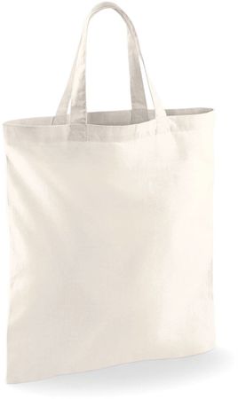 5 Stk. Baumwolltasche mit kurzem Henkel Westford Mill, natur