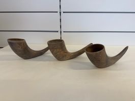Lot de 3 anciennes scultpures Kényane sur corne 