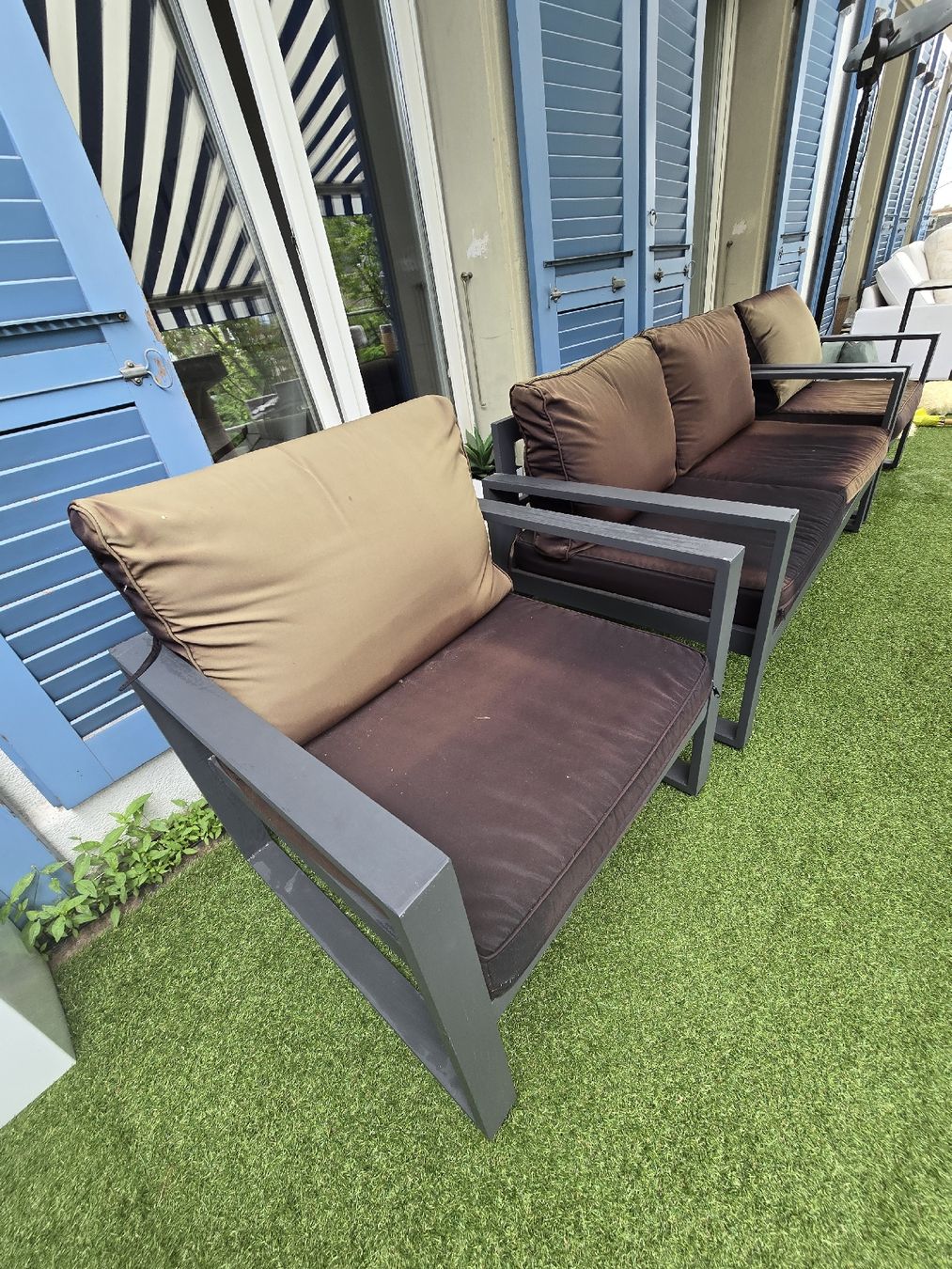 Poltrone: Garten lounge Set Sitzgruppe Aluminum Antrazit – Usato da Thun venduto da KARYNA 1
