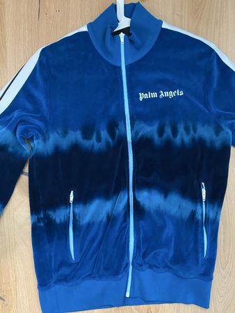 Palm Angels Tie-Dye Track Jacket - Blue/White