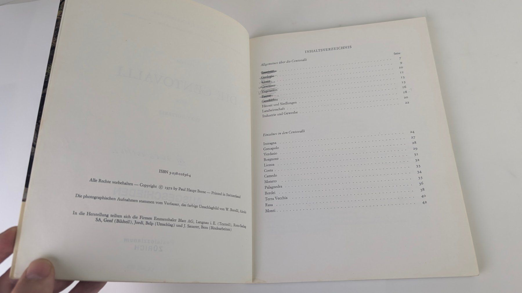 Libri: Schweizer Heimatbücher: Die Centovalli 1972 – Usato da Zürich venduto da axolottchen 4