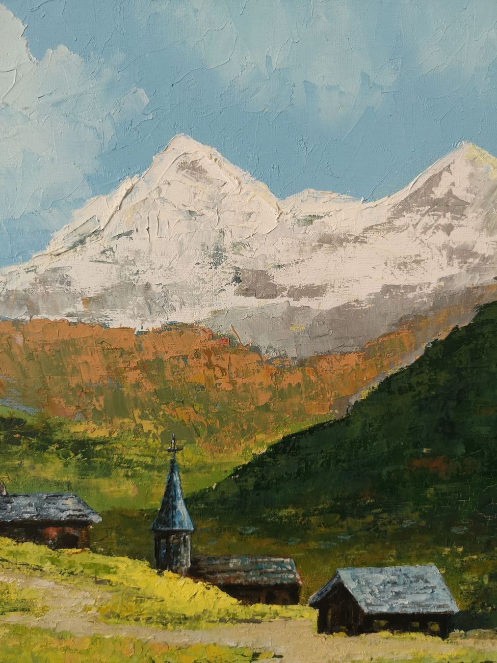 Gemälde: PAYSAGE DE MONTAGNE – Gebraucht aus Genève von Qanil77 4
