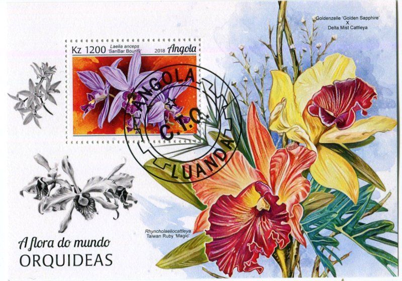 Tutti i francobolli: Block "Orchideen". Angola – Nuovo e nell'imballaggio originale da Basel venduto da Butsch5