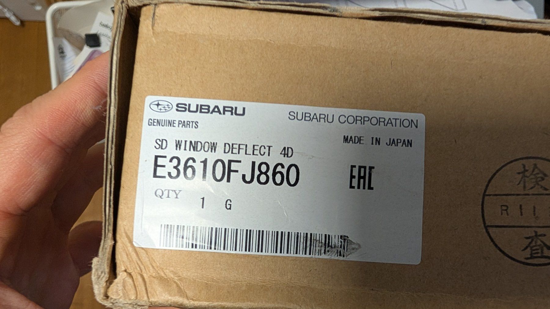 Subaru Accessori per altri veicoli: Original Subaru WRX STi Windabweiser 2015-2020 – Usato da Gibswil venduto da AlienAnt 1