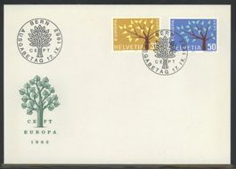 1962, FDC, Europa (Nr. 389–390)