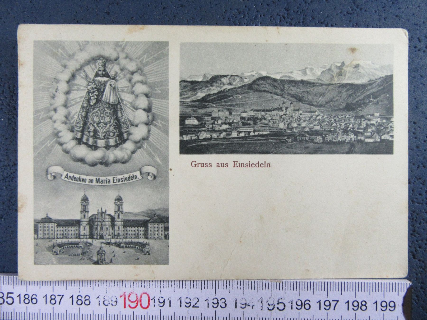 Ansichtskarten: ANDEDENKEN AN MARIA EINSIEDELN SZ AK 1915 – Gebraucht aus Ettingen von Hausi4711