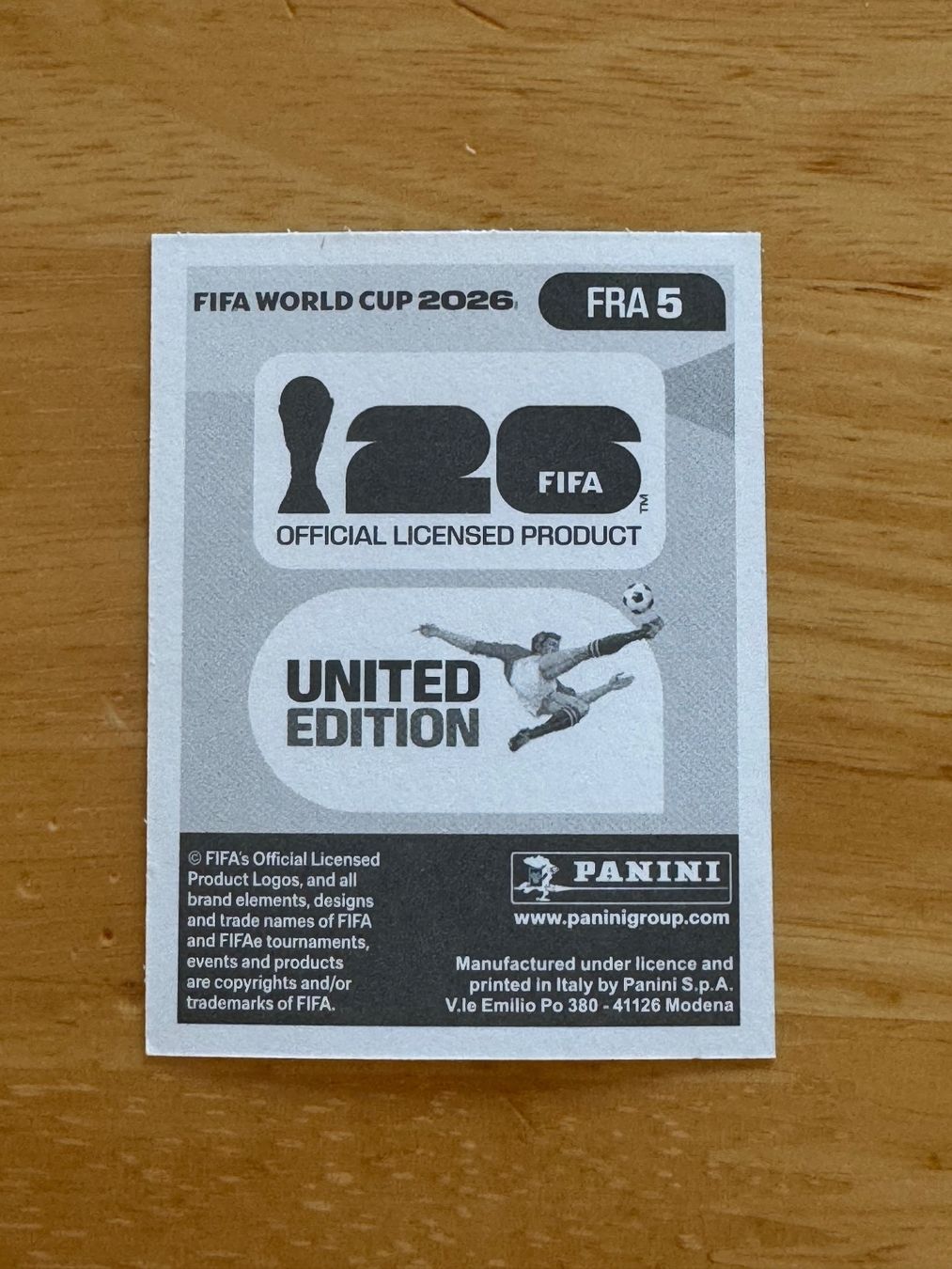 Panini Carte collezionabili: FRA 5 Panini FIFA World Cup WM 2026 – Nuovo e nell'imballaggio originale da Zürich venduto da wtpooh 1