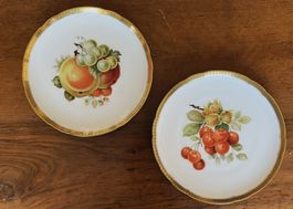 Hutschenreuther Hohenberg Porz. 2 Dessertteller Obstmotiv