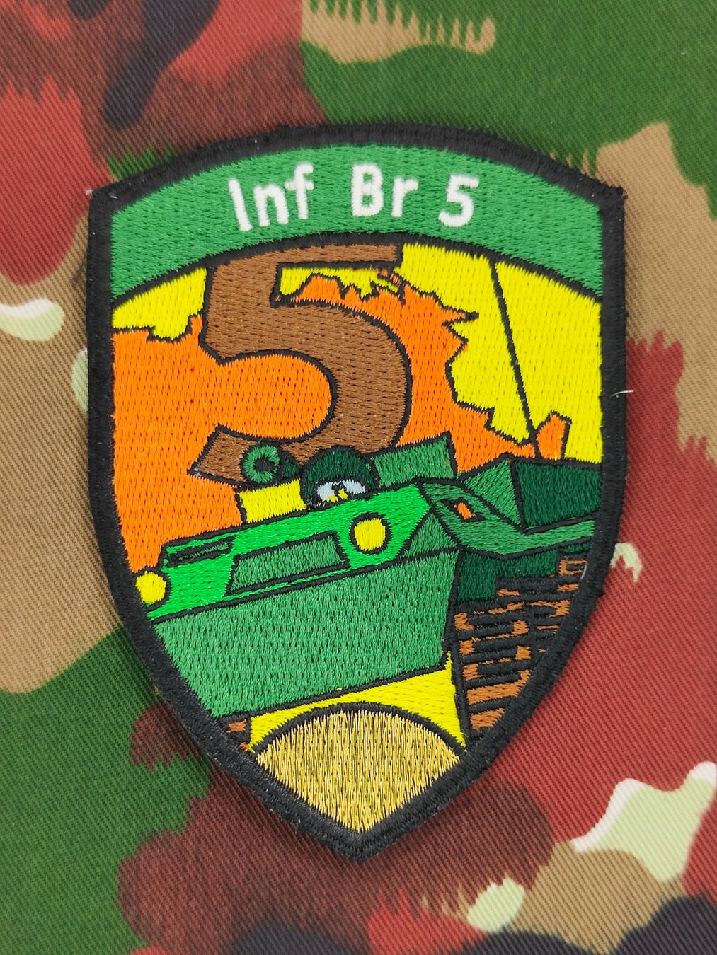Schweizer Armee Placchette & Badge: Verbandsabzeichen Inf Br 5 – Usato da Bauma venduto da SwissMilitaria