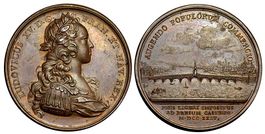 Frankreich, Medaille 1724, Brücke von Blois
