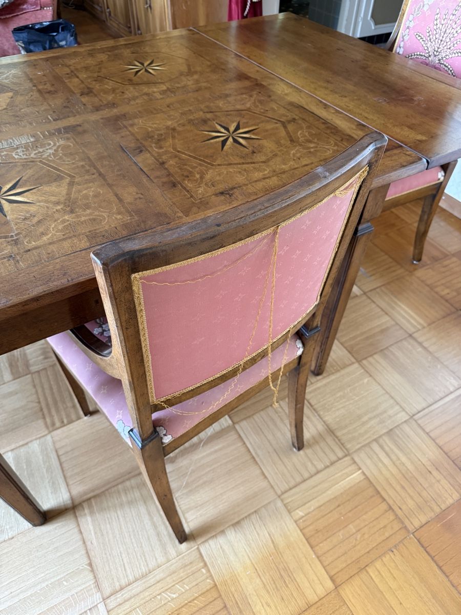 Tavoli: Table avec rallonge et 6 chaises style directoire – Usato da Clarens venduto da Gabi0062 7