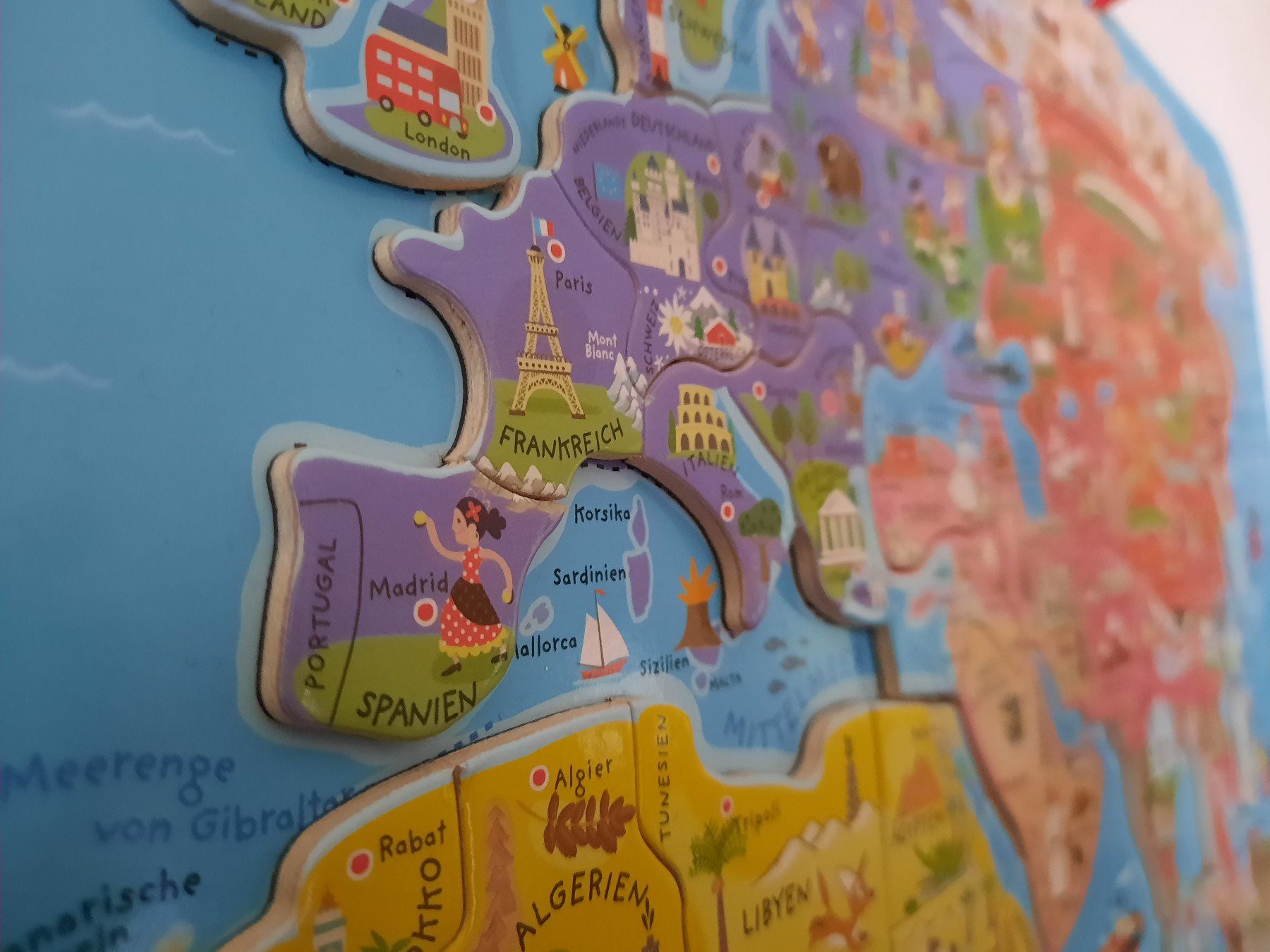 Janod Puzzle: Puzzle Weltkarte von Janod – Usato da Ehrendingen venduto da Glsa 2