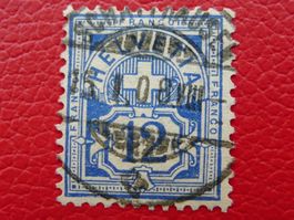 1908: Ziffermuster: Nr.84 mit Vollstempel von SCHAFFHAUSEN