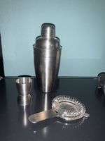 Cocktail Set Edelstahl - Shaker, Jigger, Strainer