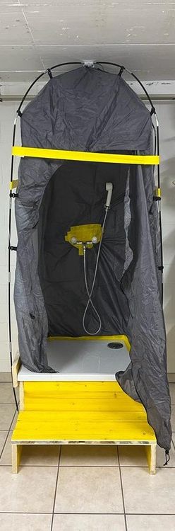 Faltbare Duschwanne 80x80cm Camping - Mit Ablaufschlauch & Rutschsicher | Tragbare Dusche Outdoor