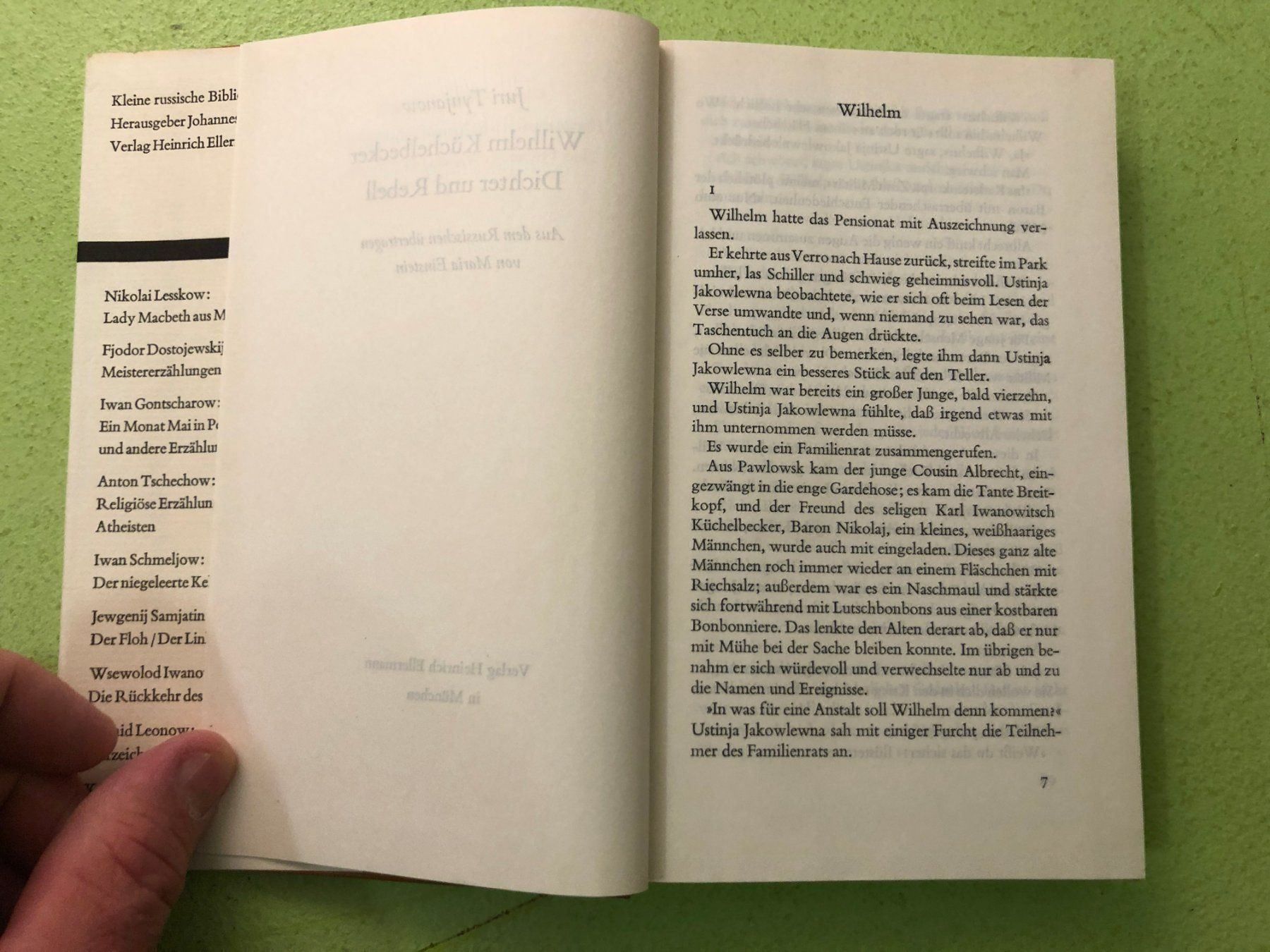 Bücher: Juri Tynjanow: Wilhelm Küchelbecker. – Gebraucht aus Zürich von allp 3