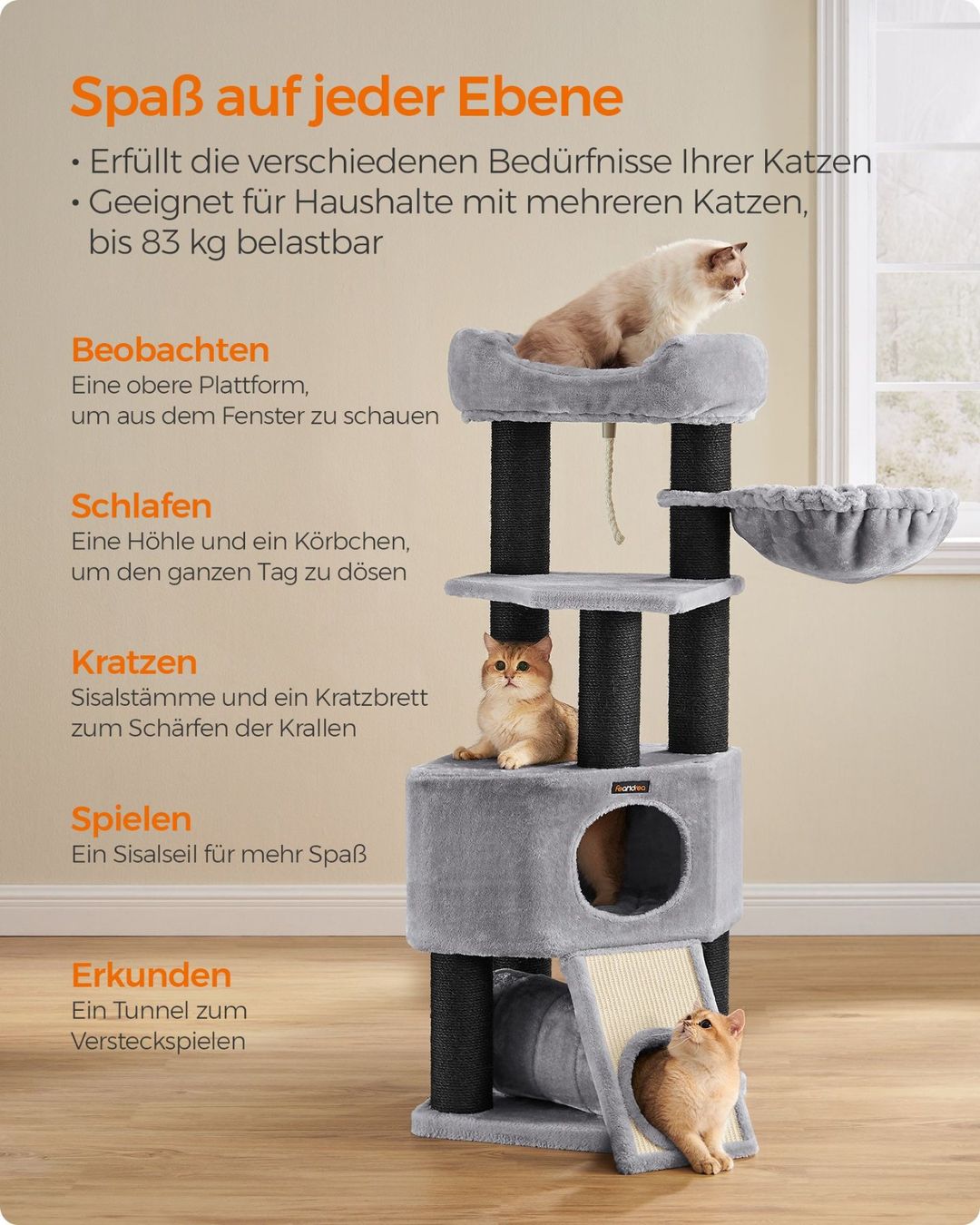 Tiragraffi: Kratzbaum Groß Katzenbaum LUMIVIA – Nuovo (secondo la descrizione) da Lachen SZ venduto da MAMORU-MOEBEL 3