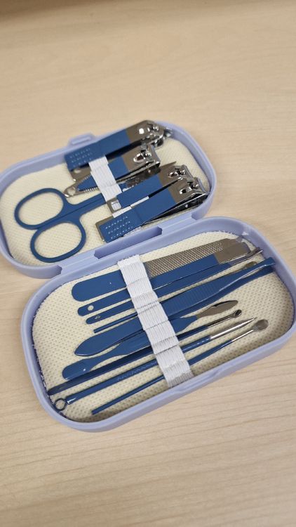 12-teiliges Maniküre & Pediküre Set Aus Edelstahl – Komplett Mit Etui, Für Unterwegs & Zu Hause