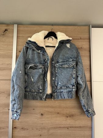 Winter Jacke in denim, gefüttert, Gr. XS