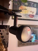 Klemmlampe schwarz Klemmleuchte Nachttischlampe 70er 80er