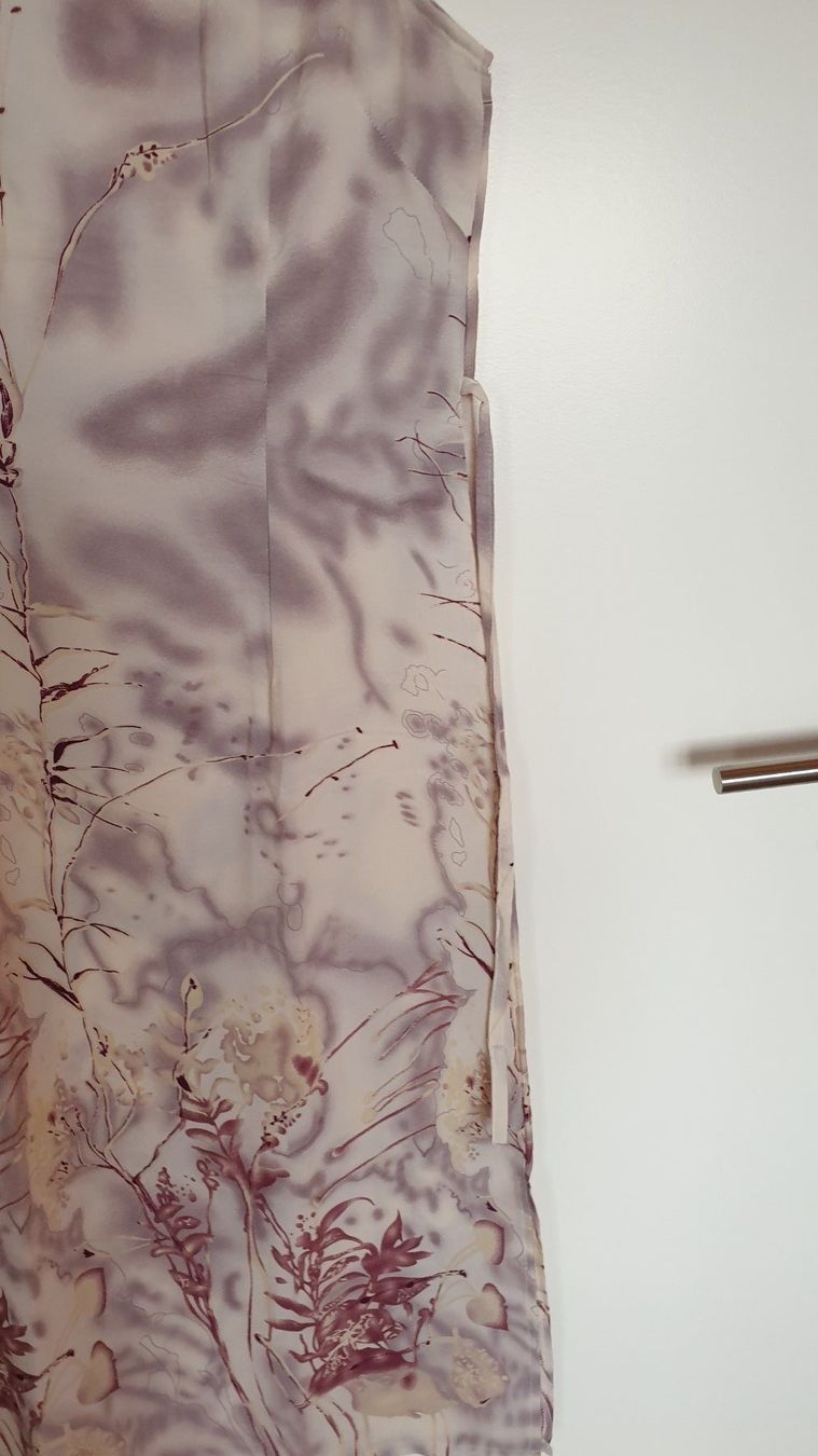 Kleider: Kleid lang Beige/Violett Belle Etoile M, Polyester/Baumwolle – Neu (gemäss Beschreibung) aus Biel/Bienne von Bormida64 2