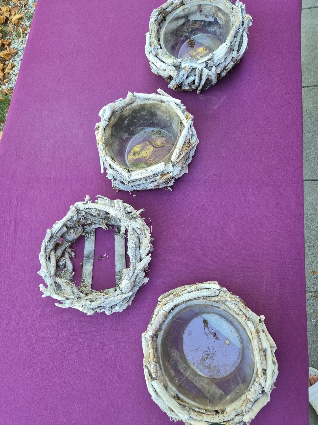 Pots de fleurs: Pflanzkorb Dekoration Holz Rustikal 4er Set  – D'occasion à Krauchthal par SamsPuce 1